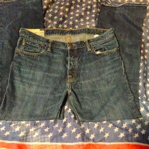 Abercrombie & Fitch blue jeans- Baxter low rise slim boot 36x32